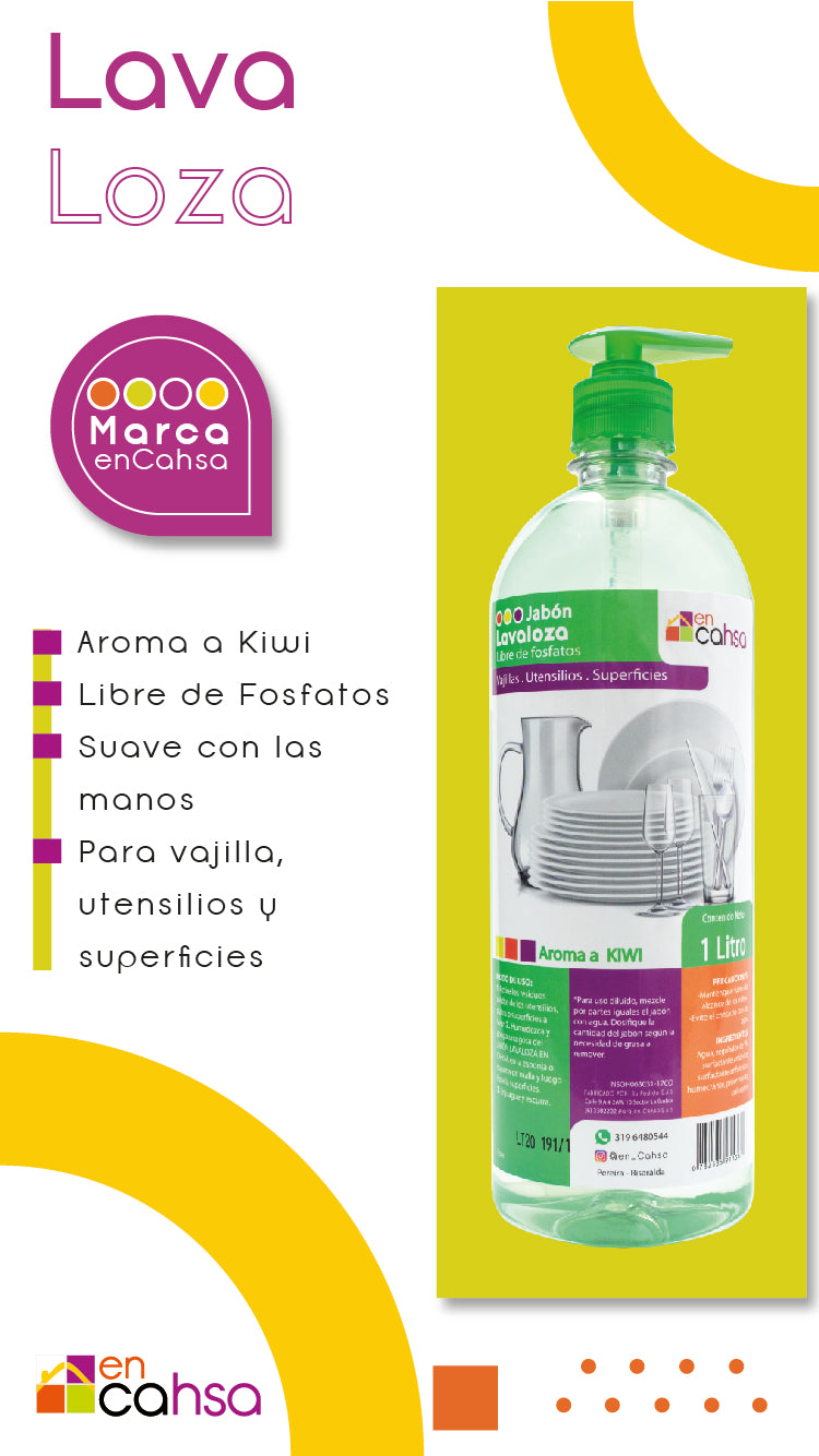 Jabón Lavaloza Kiwi x 1 L